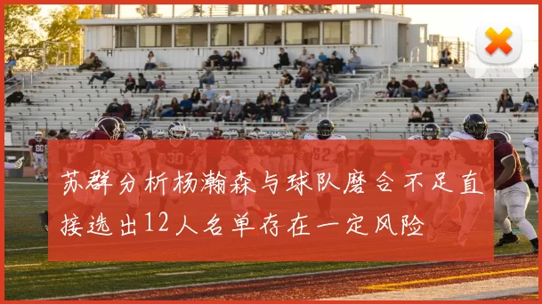 苏群分析杨瀚森与球队磨合不足直接选出12人名单存在一定风险