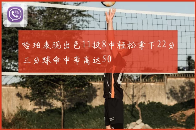 哈珀表现出色11投8中轻松拿下22分三分球命中率高达50